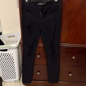 Express Black Ripped Jeans